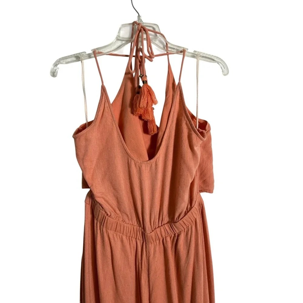 FREE PEOPLE Two-Timin' Coral Wide Leg Jumpsuit‎